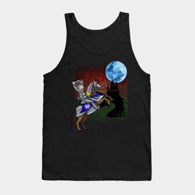 Cool Medieval Cute Jousting Cat Gift For Cat Lovers Tank Top by Originals By Boggs